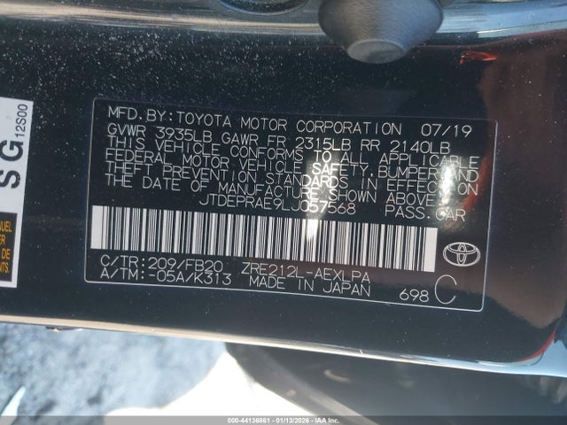 2020 TOYOTA COROLLA JTDEPRAE9LJ057568 Photo 8