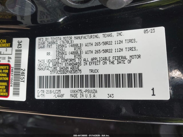 2023 TOYOTA TUNDRA HYBRID 5TFVC5DB2PX030575 Photo 8