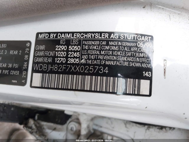 1999 MERCEDES-BENZ E 320 WDBJH82F7XX025734 Photo 8