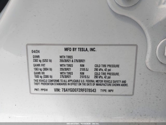 2024 TESLA MODEL Y 7SAYGDEF2RF078543 Photo 8
