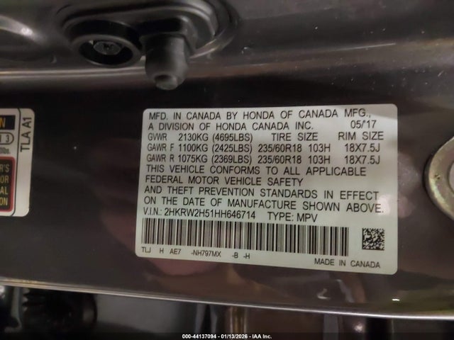 2HKRW2H51HH646714 Honda CR-V EX