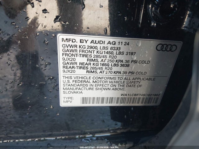 2025 AUDI Q7 WA1LCBF74SD021802 Photo 8