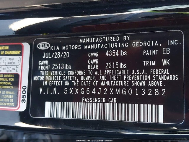5XXG64J2XMG013282 KIA K5 Gt-line