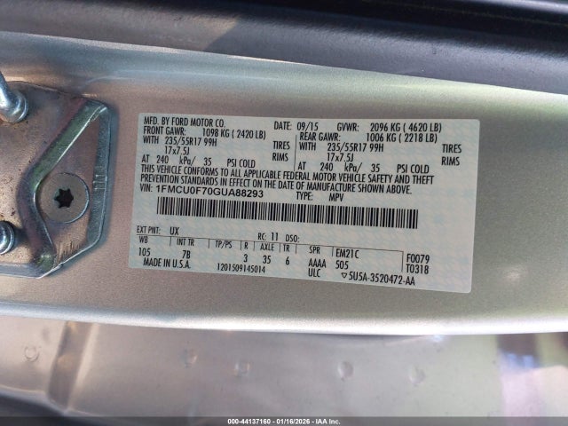 1FMCU0F70GUA88293 Ford ESCAPE S