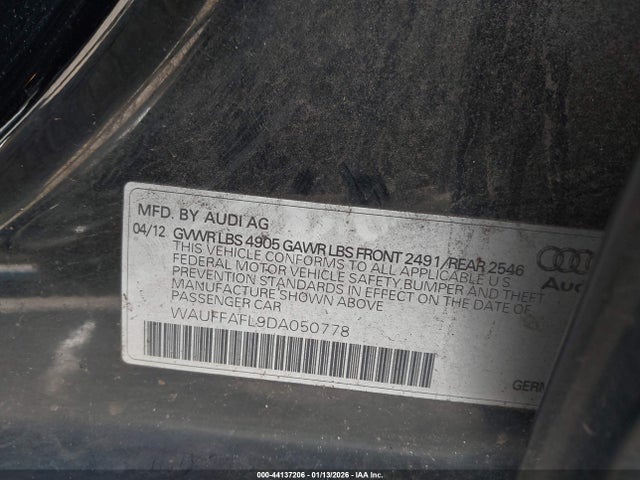 Aukcja sprzedaży 2013 Audi A4 2.0t Premium, vin: WAUFFAFL9DA050778, numer aukcji: 44137206
