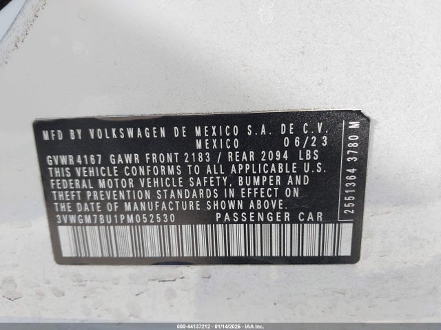 3VWGM7BU1PM052530 Volkswagen Jetta 1.5t Sel