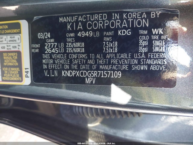 KNDPXCDG5R7157109 KIA Sportage Hybrid Sx-prestige