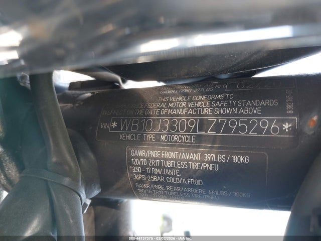 Aukcja sprzedaży 2020 Bmw R Nine T Scrambler, vin: WB10J3309LZ795296, numer aukcji: 44137375