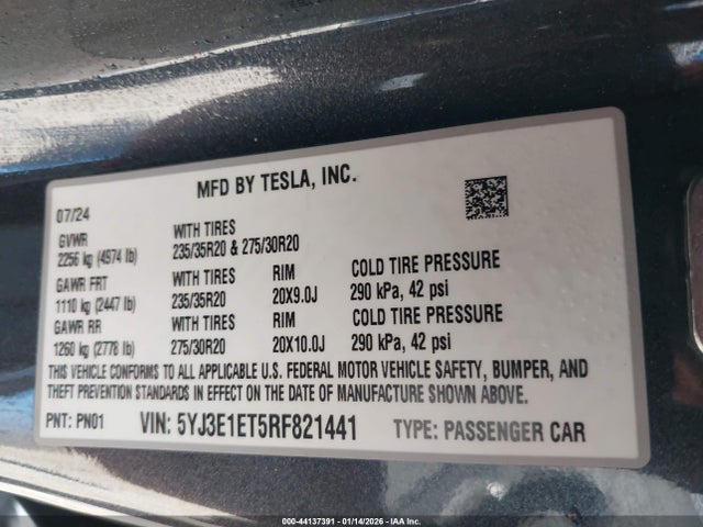 2024 TESLA MODEL 3 5YJ3E1ET5RF821441 Photo 8