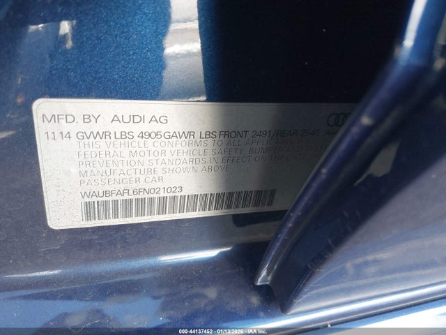 2015 AUDI A4 WAUBFAFL6FN021023 Photo 8