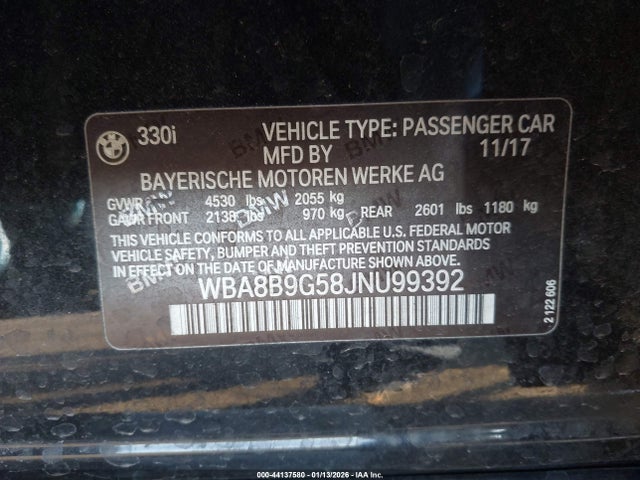 WBA8B9G58JNU99392 BMW 330I