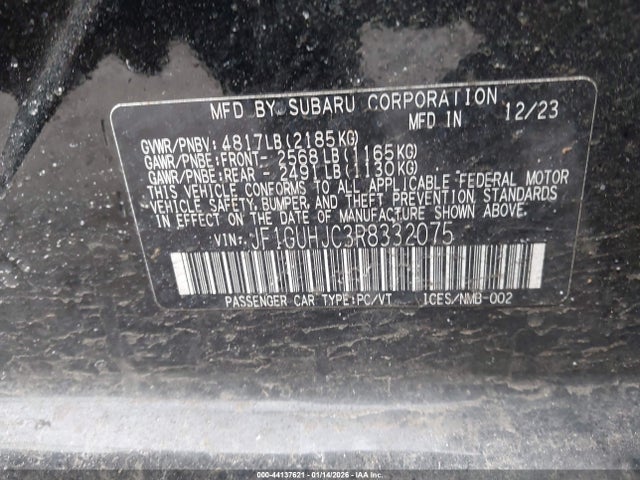 Aukcja sprzedaży 2024 Subaru Impreza Rs 5-door, vin: JF1GUHJC3R8332075, numer aukcji: 44137621