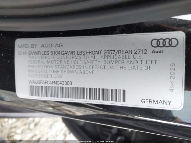 2015 AUDI A6 WAUGFAFC4FN043303 Photo 8