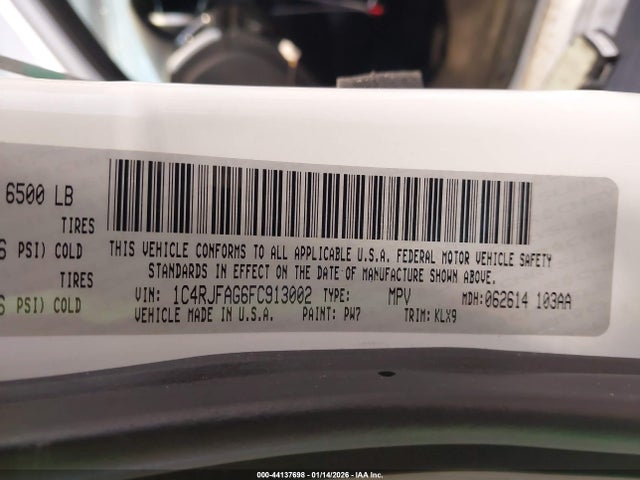 Jeep Grand Cherokee Altitude 2015 1C4RJFAG6FC913002 Image 9