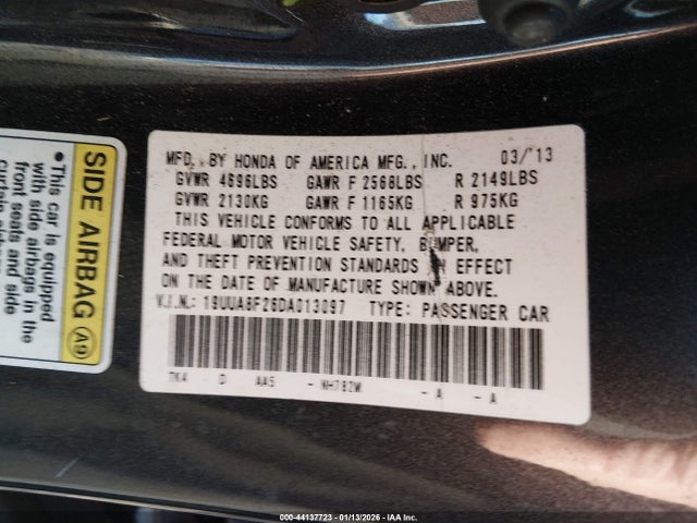 2013 ACURA TL 19UUA8F26DA013097 Photo 8