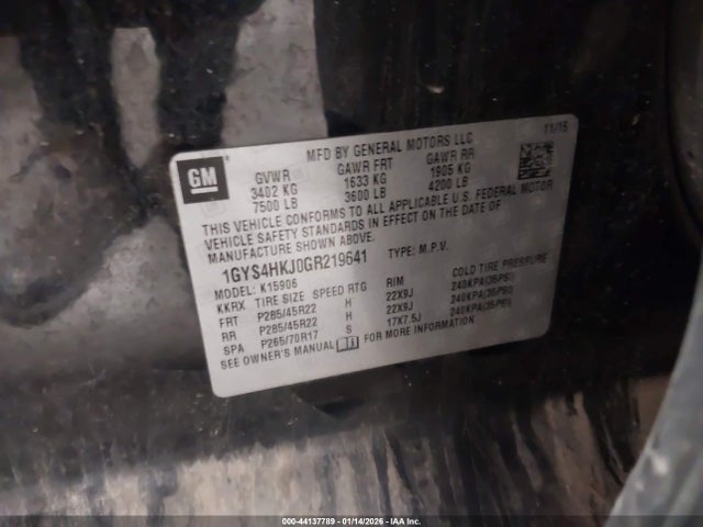 2016 CADILLAC ESCALADE ESV 1GYS4HKJ0GR219641 Photo 8