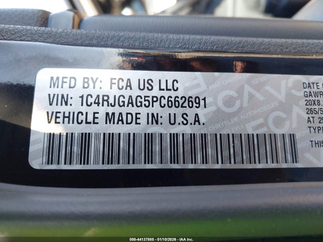 1C4RJGAG5PC662691 Jeep Grand Cherokee Altitude 4x2