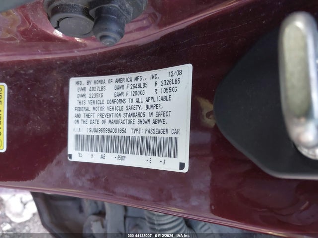2009 ACURA TL 19UUA96599A001954 Photo 8