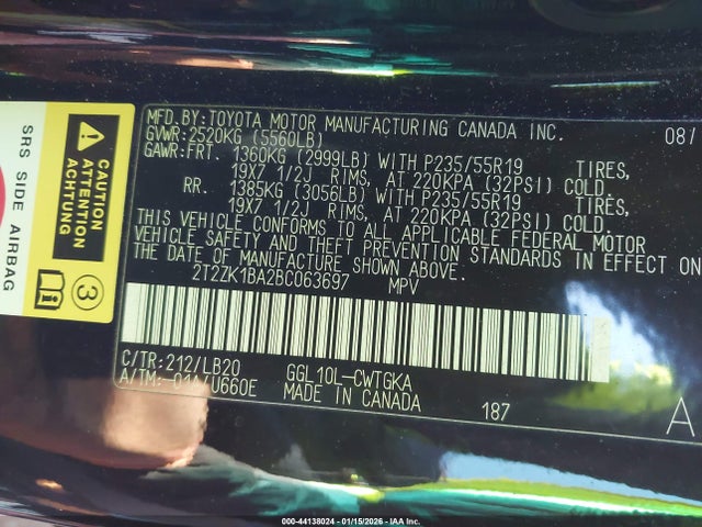 2011 LEXUS RX 350 2T2ZK1BA2BC063697 Photo 8