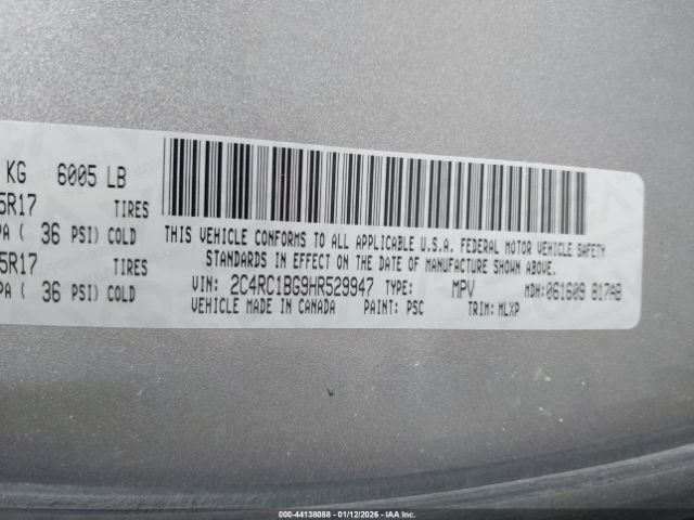 2017 CHRYSLER PACIFICA 2C4RC1BG9HR529947 Photo 8