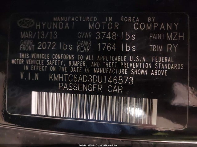 2013 HYUNDAI VELOSTER KMHTC6AD3DU146573 Photo 8