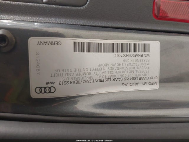 2019 AUDI A4 WAUENAF40KN021022 Photo 8