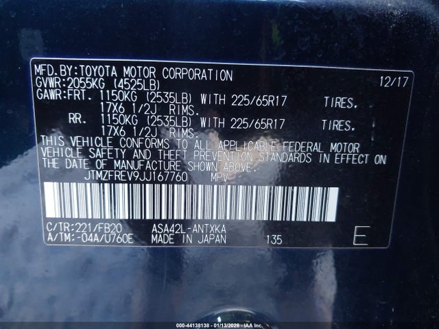 2018 TOYOTA RAV4 JTMZFREV9JJ167760 Photo 8