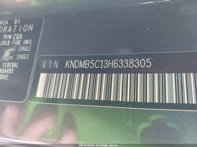 KNDMB5C13H6338305 KIA SEDONA LX