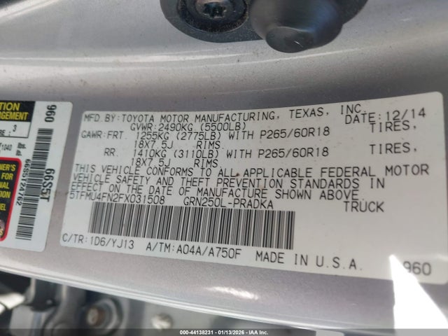 5TFMU4FN2FX031508 Toyota Tacoma Base V6