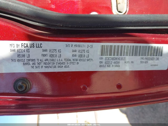 Продажа на аукционе авто 2019 Chrysler 300 300s, vin: 2C3CCABG0KH618121, номер лота: 44138334