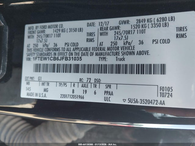 2018 FORD F-150 1FTEW1CB6JFB31035 Photo 8