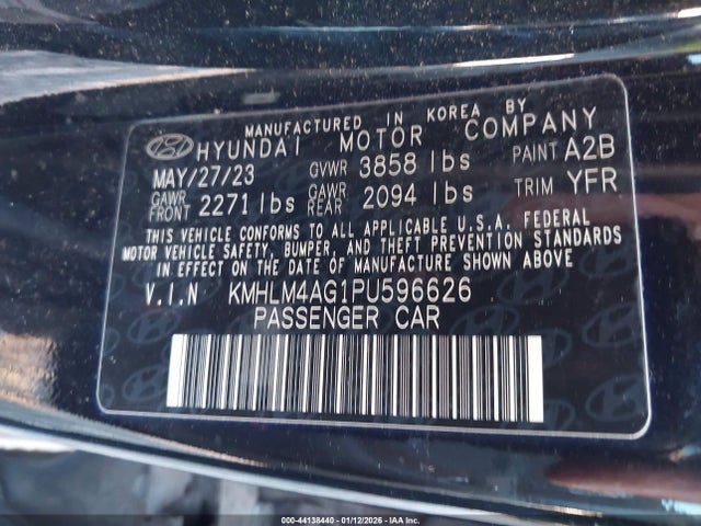 KMHLM4AG1PU596626 Hyundai ELANTRA SEL