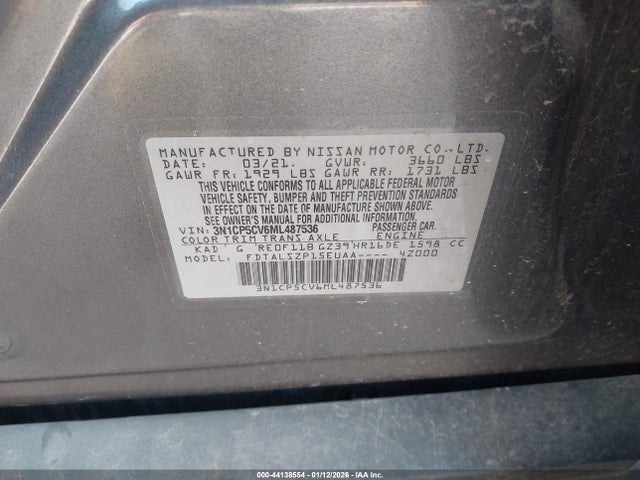 2021 NISSAN KICKS 3N1CP5CV6ML487536 Photo 8