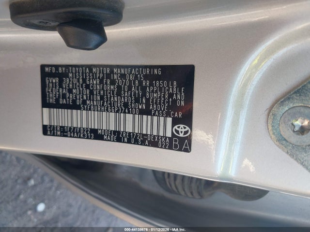 Toyota Corolla S Plus 2016 5YFBURHE6GP374100 Image 9