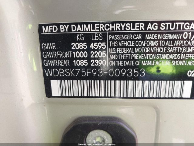 2003 MERCEDES-BENZ SL 500 WDBSK75F93F009353 Photo 8