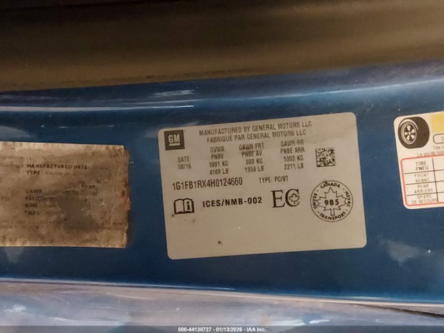 2017 CHEVROLET CAMARO 1G1FB1RX4H0124660 Photo 8