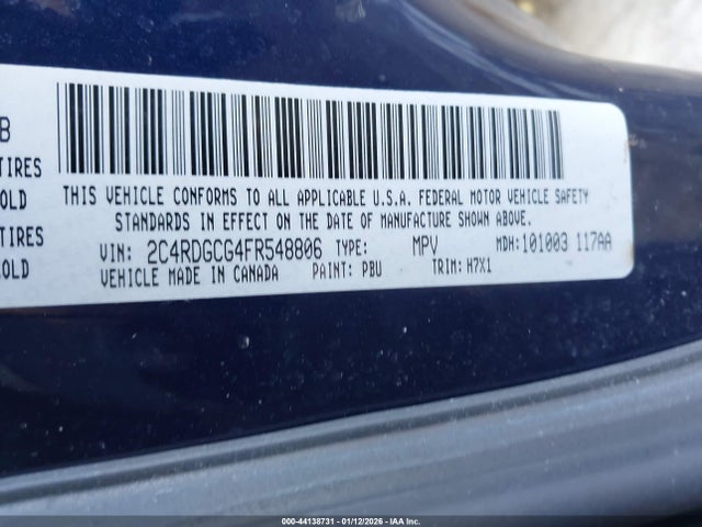 2015 DODGE GRAND CARAVAN 2C4RDGCG4FR548806 Photo 8