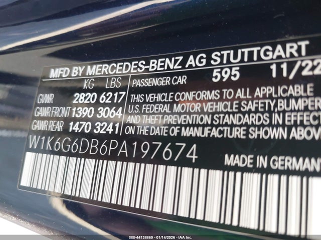 2023 MERCEDES-BENZ S 500 W1K6G6DB6PA197674 Photo 8