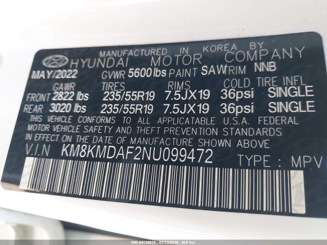 2022 HYUNDAI IONIQ 5 KM8KMDAF2NU099472 Photo 8
