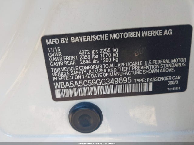 2016 BMW 528I WBA5A5C59GG349695 Photo 8