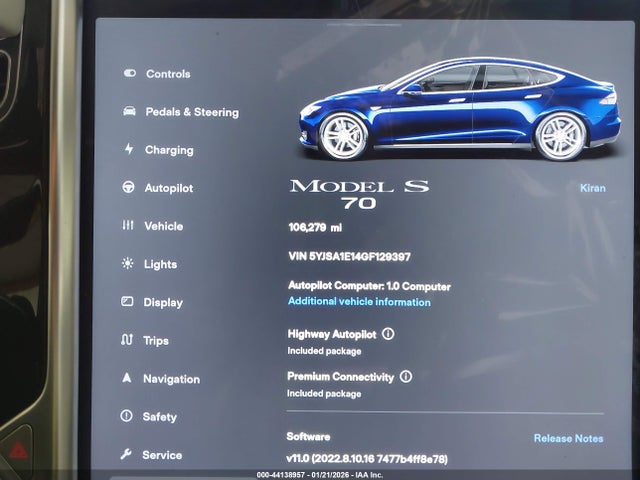 2016 TESLA MODEL S 5YJSA1E14GF129397 Photo 6