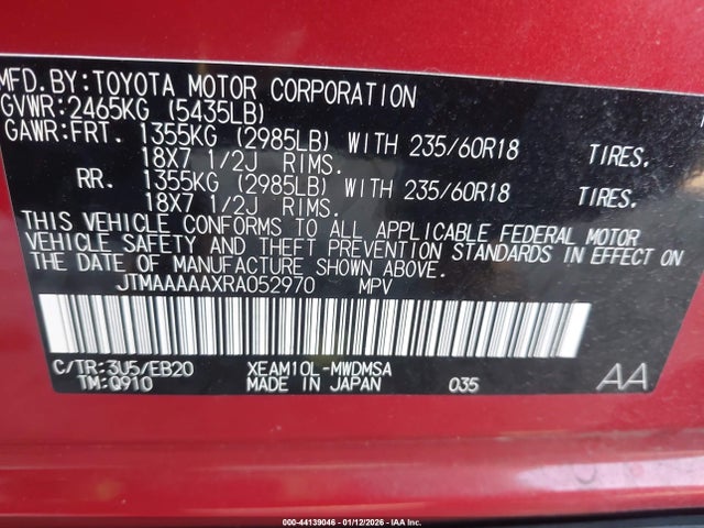 Toyota BZ4X XLE 2024 JTMAAAAAXRA052970 Image 9