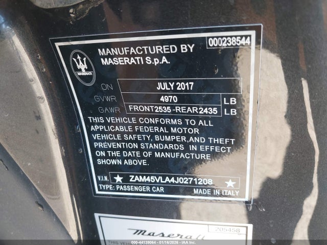 2018 MASERATI GRANTURISMO ZAM45VLA4J0271208 Photo 8