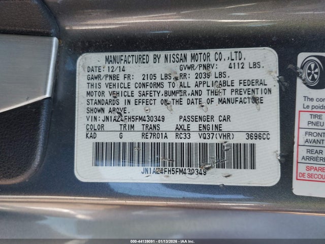 2015 NISSAN 370Z JN1AZ4FH5FM430349 Photo 8