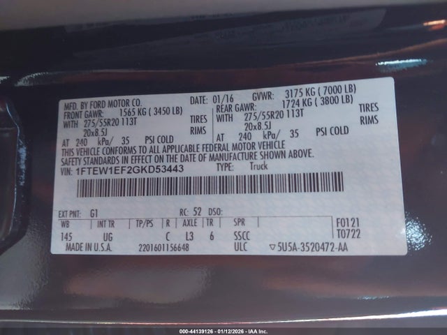 Ford F-150 Xlt 2016 1FTEW1EF2GKD53443 Image 9