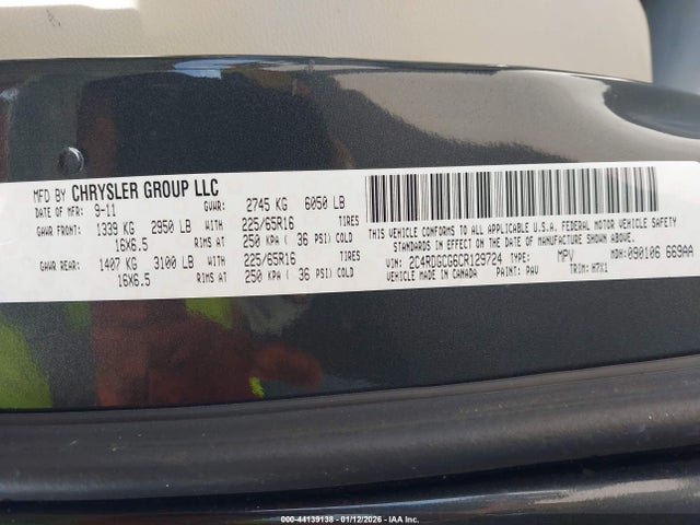 2012 DODGE GRAND CARAVAN 2C4RDGCG6CR129724 Photo 8