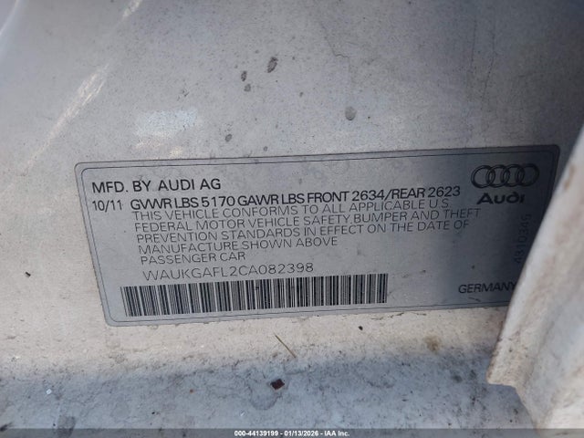 Aukcja sprzedaży 2012 Audi S4 3.0 Premium Plus, vin: WAUKGAFL2CA082398, numer aukcji: 44139199