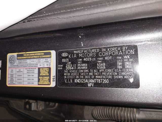KNDJ23AU4M7787260 KIA SOUL LX