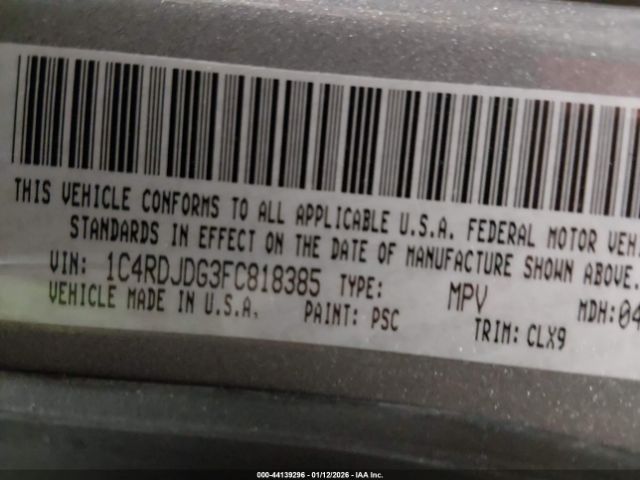 2015 DODGE DURANGO 1C4RDJDG3FC818385 Photo 8