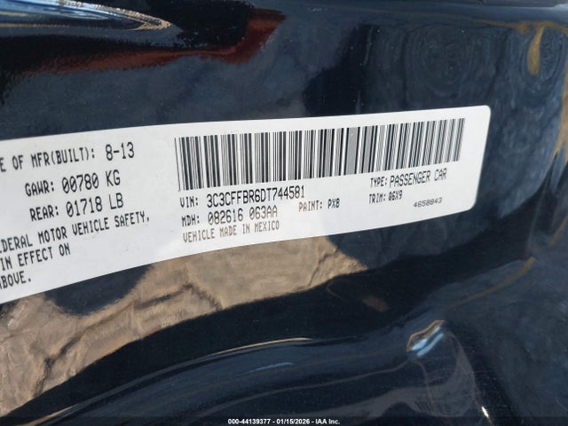 2013 FIAT 500 3C3CFFBR6DT744581 Photo 8